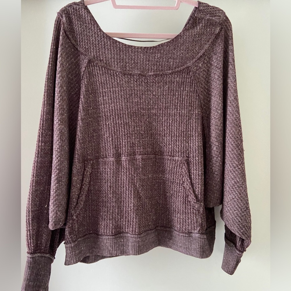 We The Free Ribbed Knit Sweater - Purple